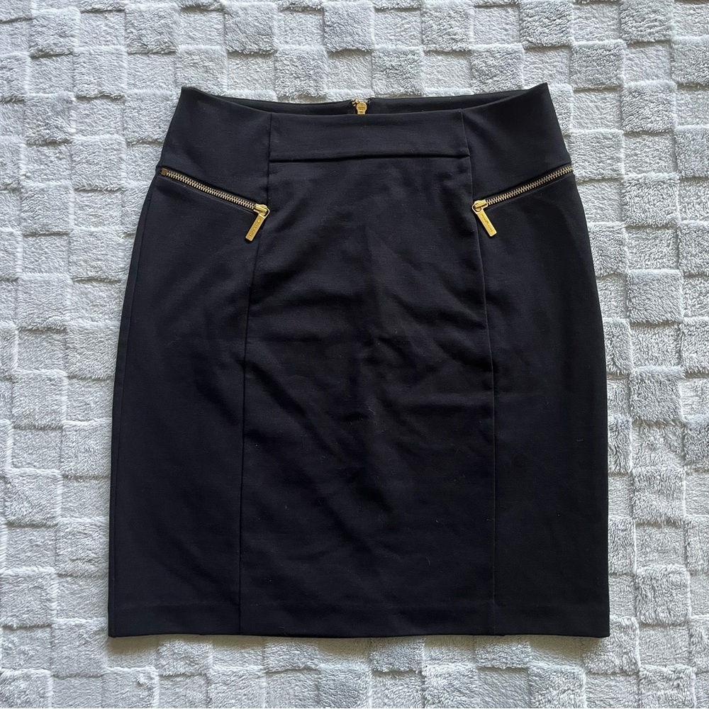 Michael Kors Black Zippered Skirt